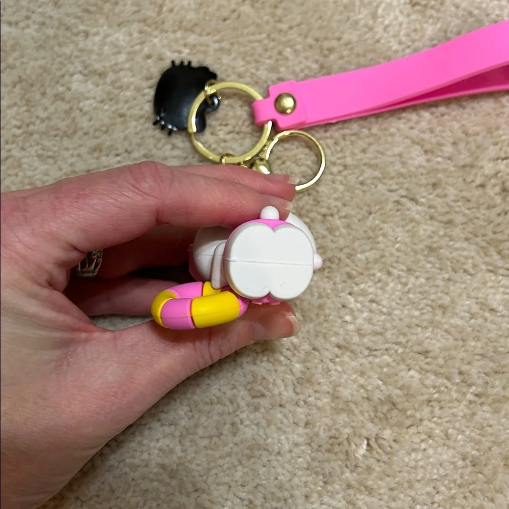 Hello Kitty Pool Floatie Keychain Charm Sanrio Accessory for Bag or Keys New